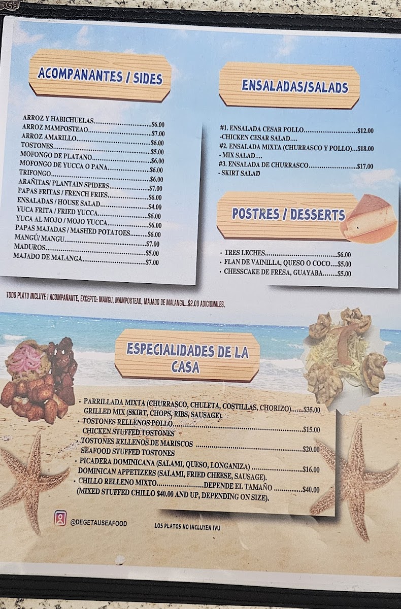 Degetau Sea Food Restaurant Photo Menu 10