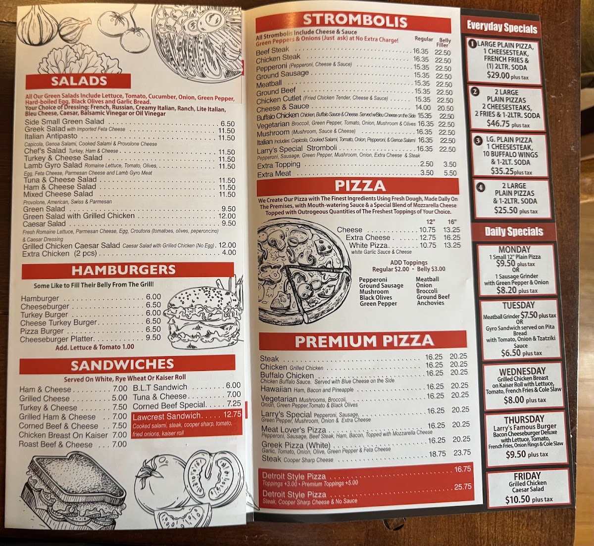 Larry's Famous Steaks & Hoagies Photo Menu 2