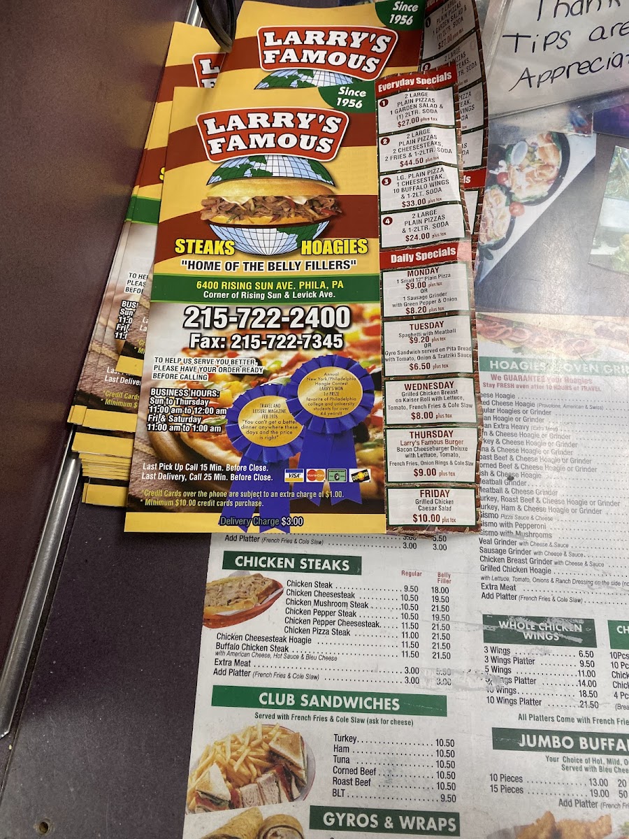 Larry's Famous Steaks & Hoagies Photo Menu 8