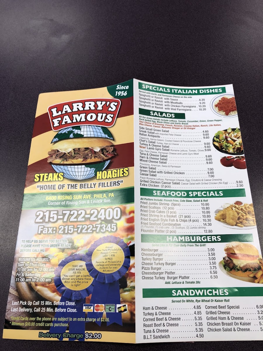 Larry's Famous Steaks & Hoagies Photo Menu 9