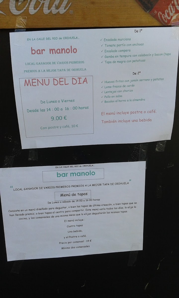 Bar Restaurante Manolo Photo Menu 8