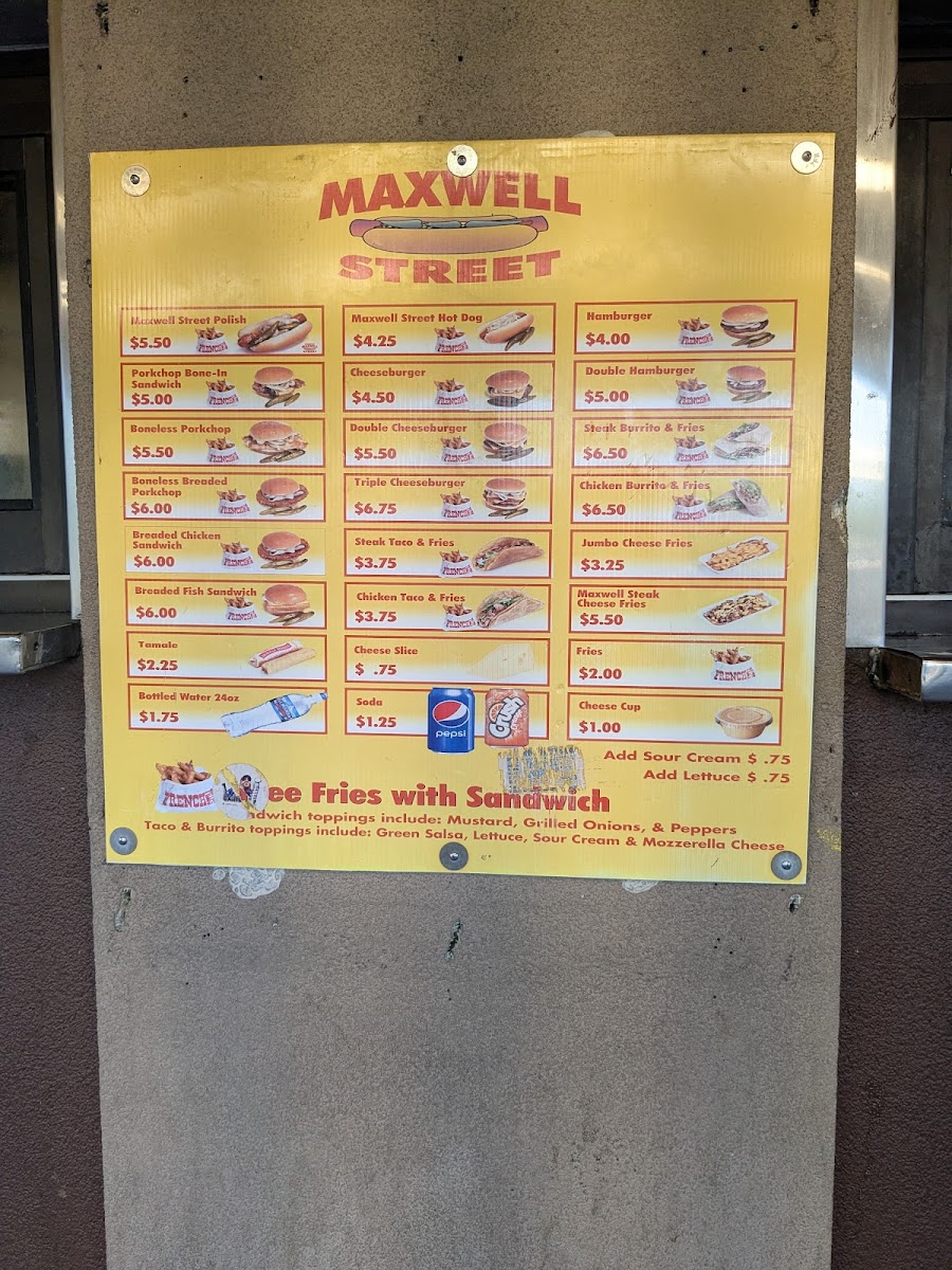 The Original Maxwell Street Photo Menu 1