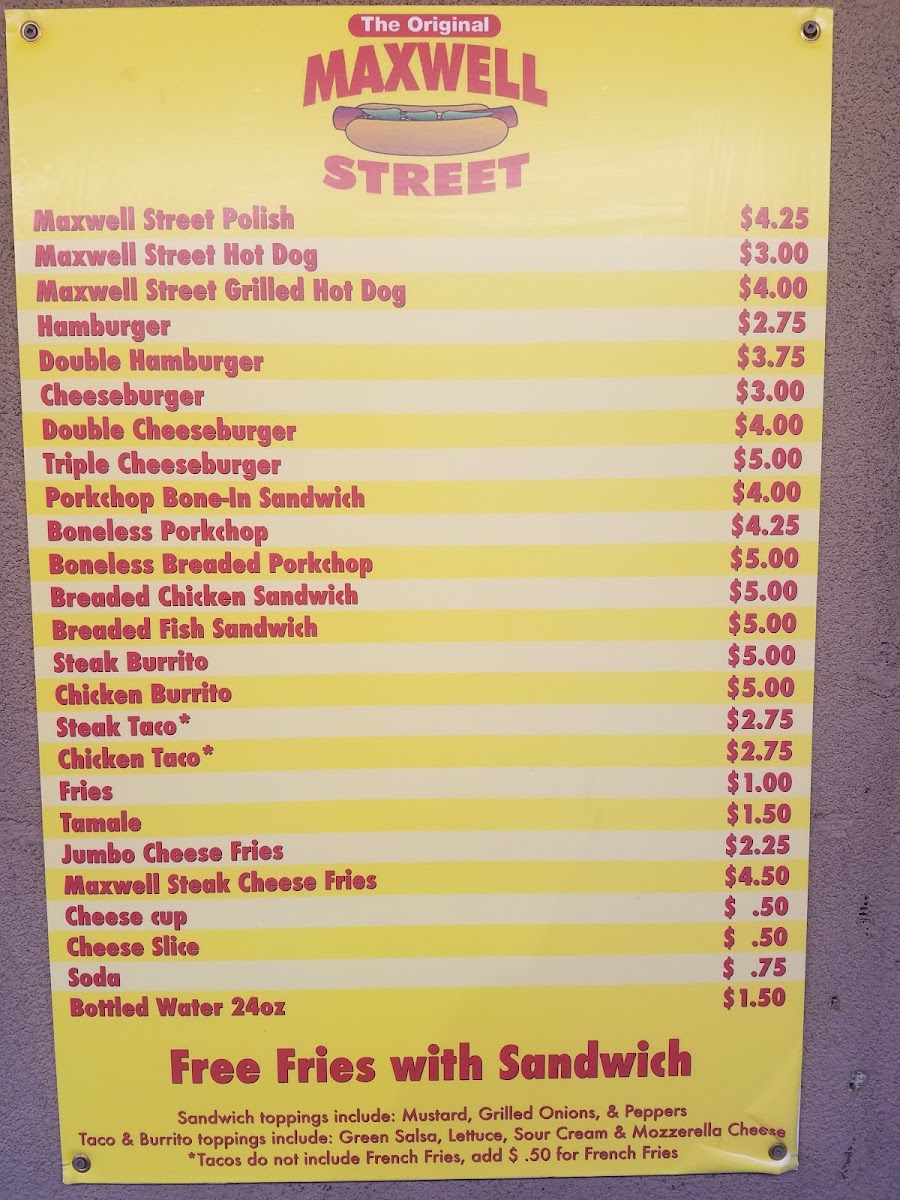 The Original Maxwell Street Photo Menu 10