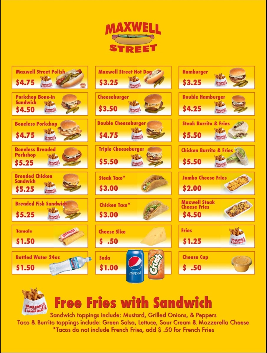 The Original Maxwell Street Photo Menu 2