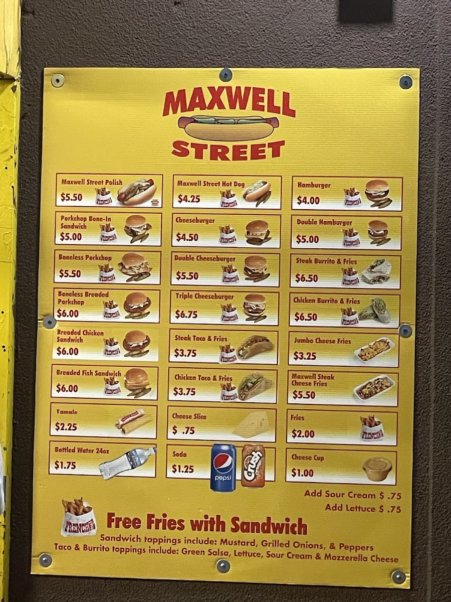 The Original Maxwell Street Photo Menu 3