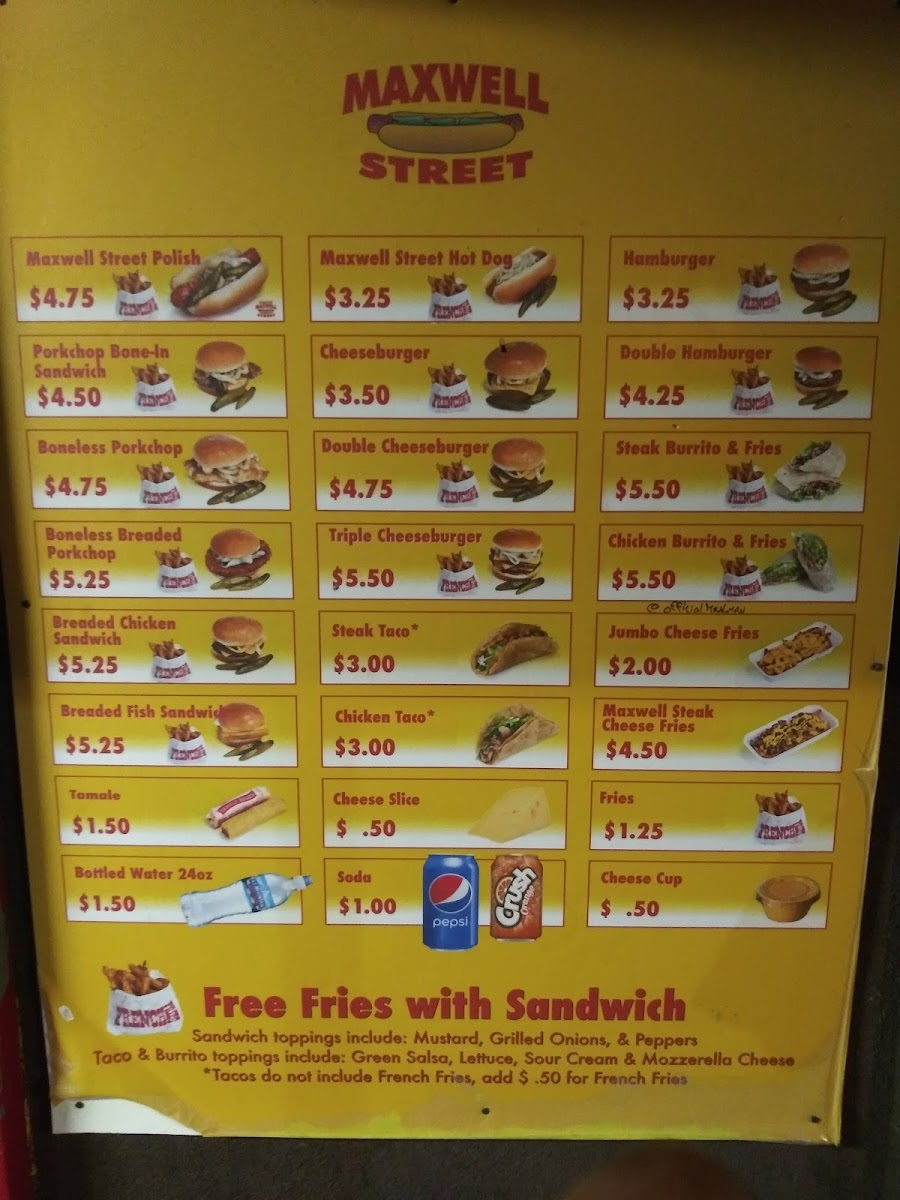 The Original Maxwell Street Photo Menu 7