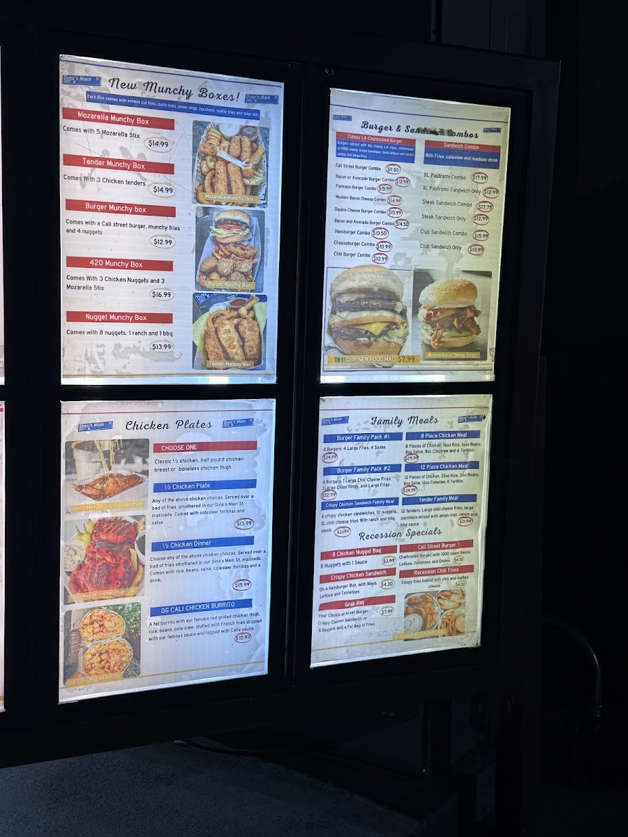 Dino's Main St. Photo Menu 1
