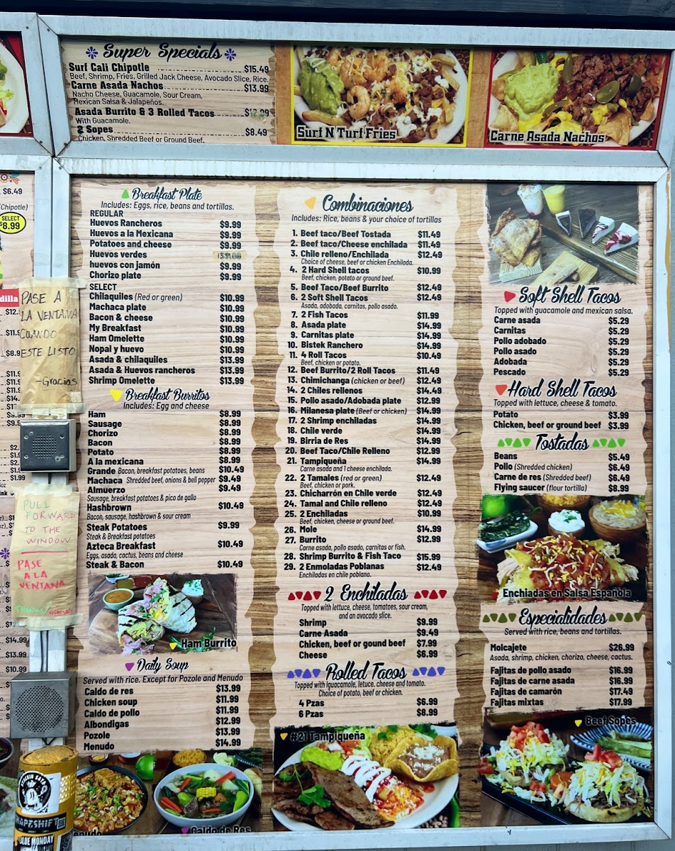 Colima's Mexican Food Photo Menu 2