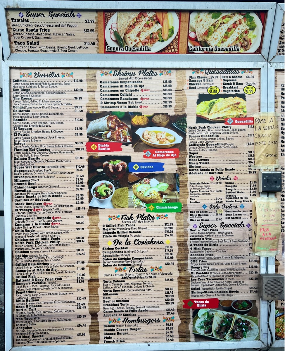 Colima's Mexican Food Photo Menu 3