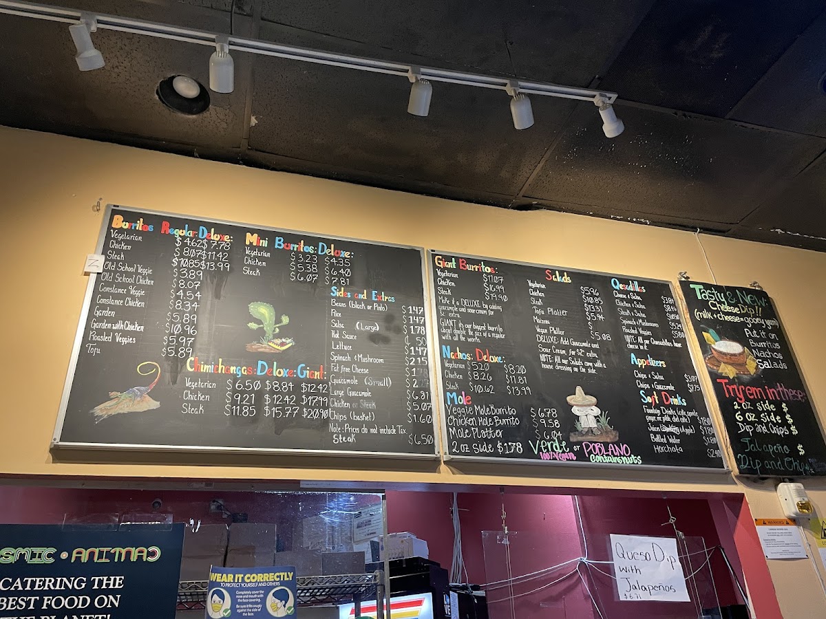 Cosmic Cantina Photo Menu 1
