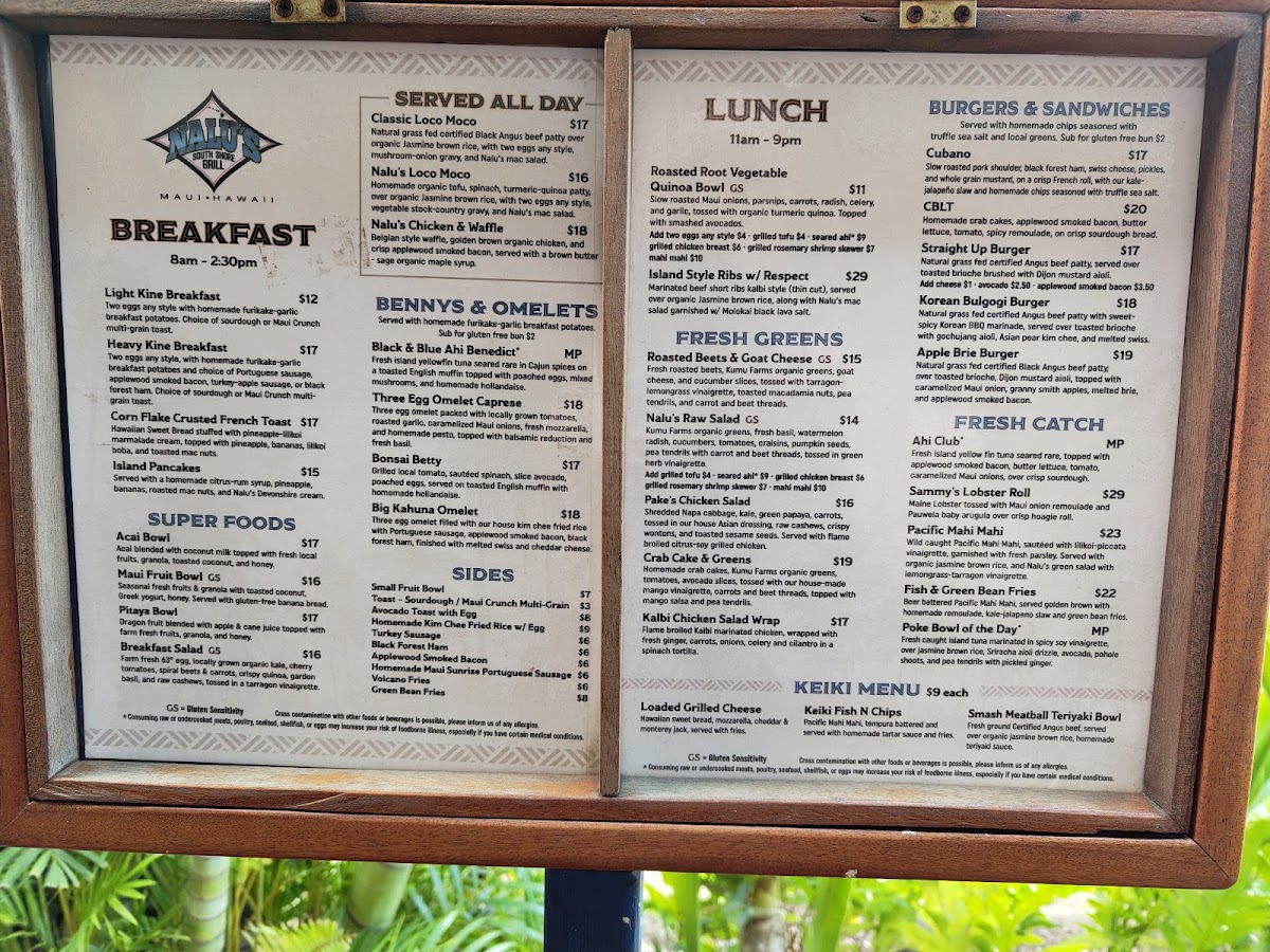 Nalu's South Shore Grill Photo Menu 1