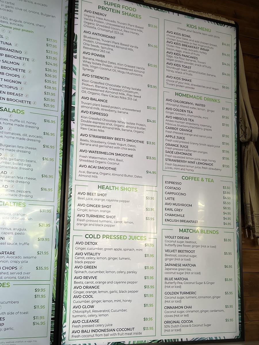 Avo Miami Photo Menu 7
