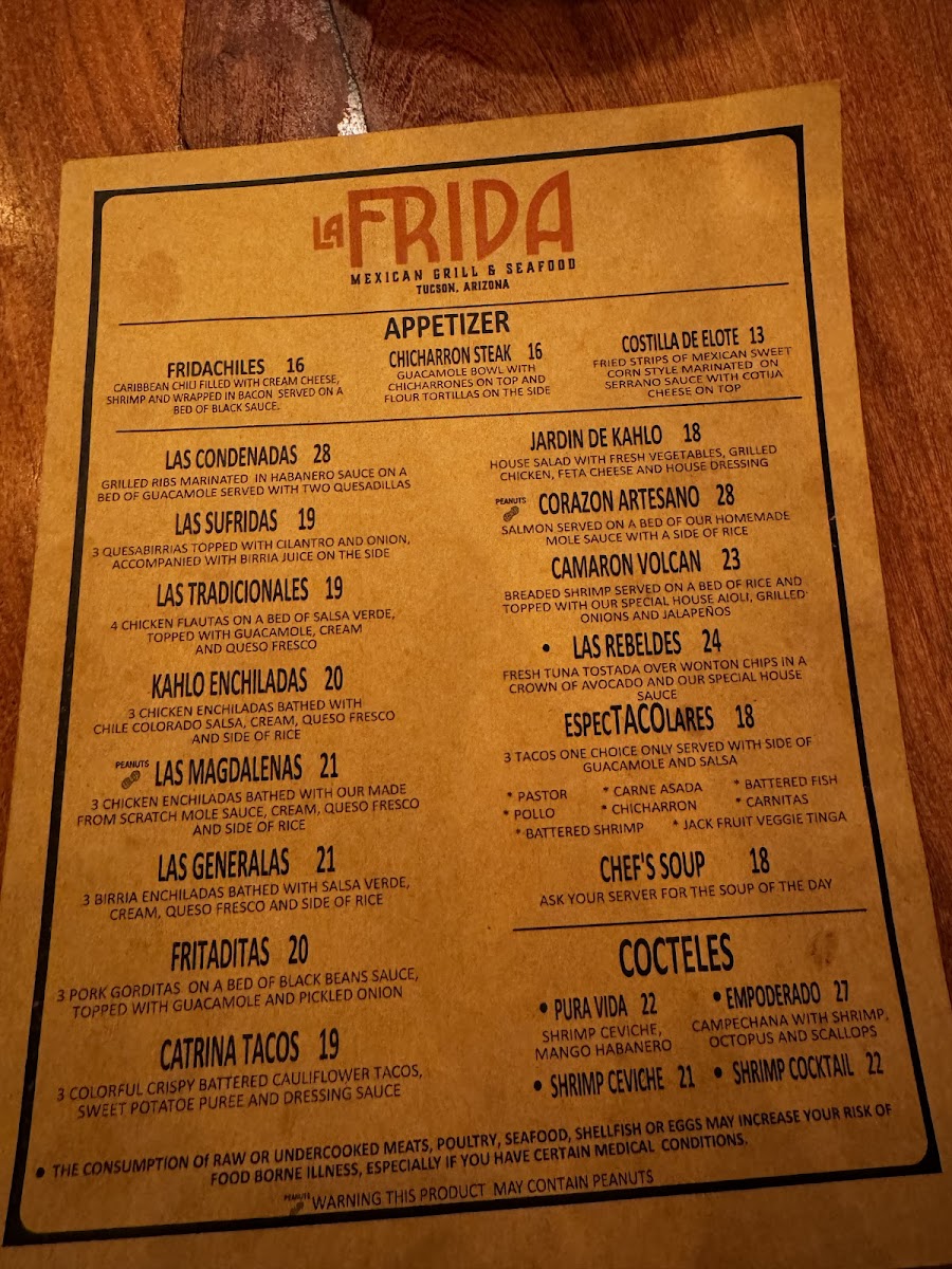 La Frida Mexican Grill & Seafood Photo Menu 6