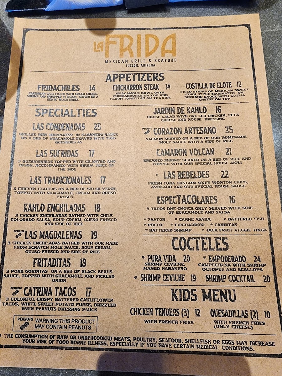 La Frida Mexican Grill & Seafood Photo Menu 9