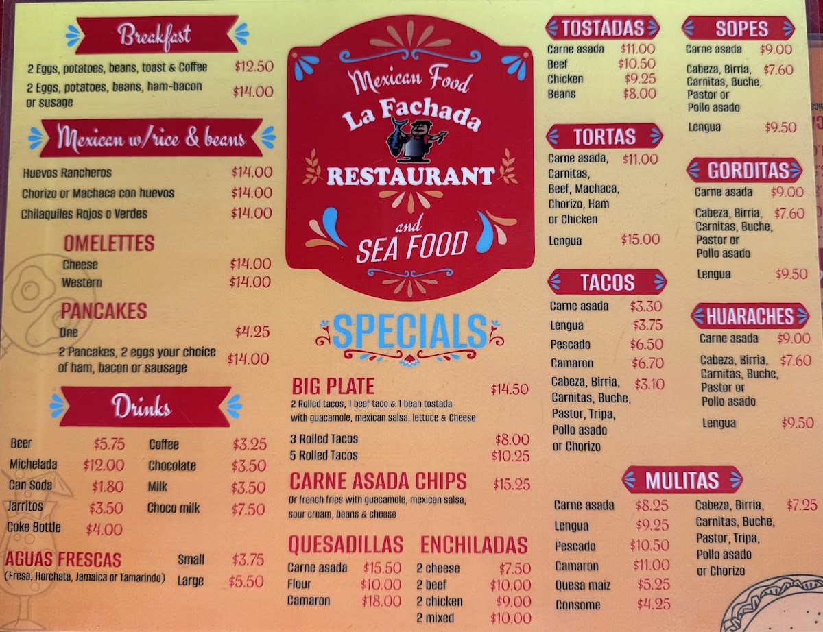 La Fachada Photo Menu 5