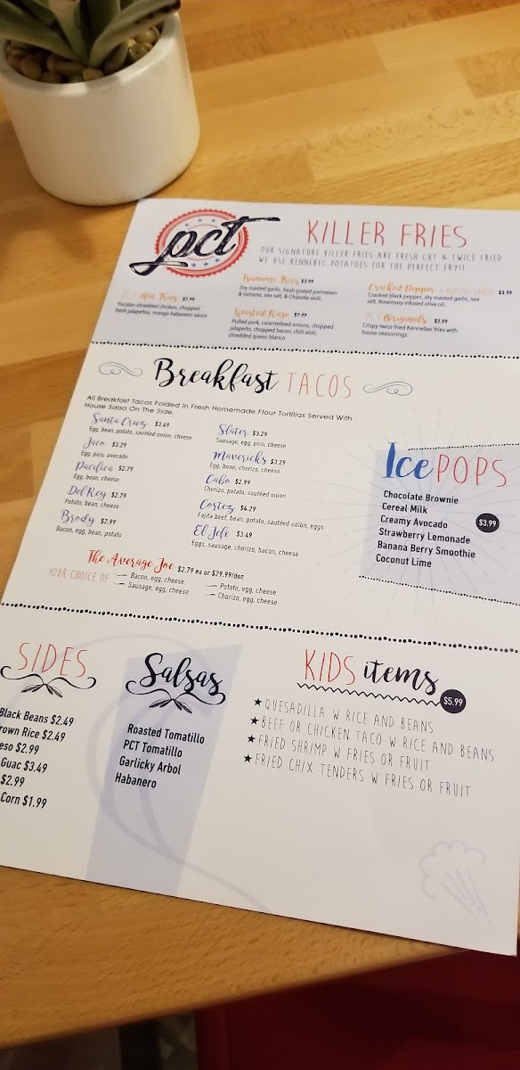 Pacific Coast Tacos Photo Menu 10