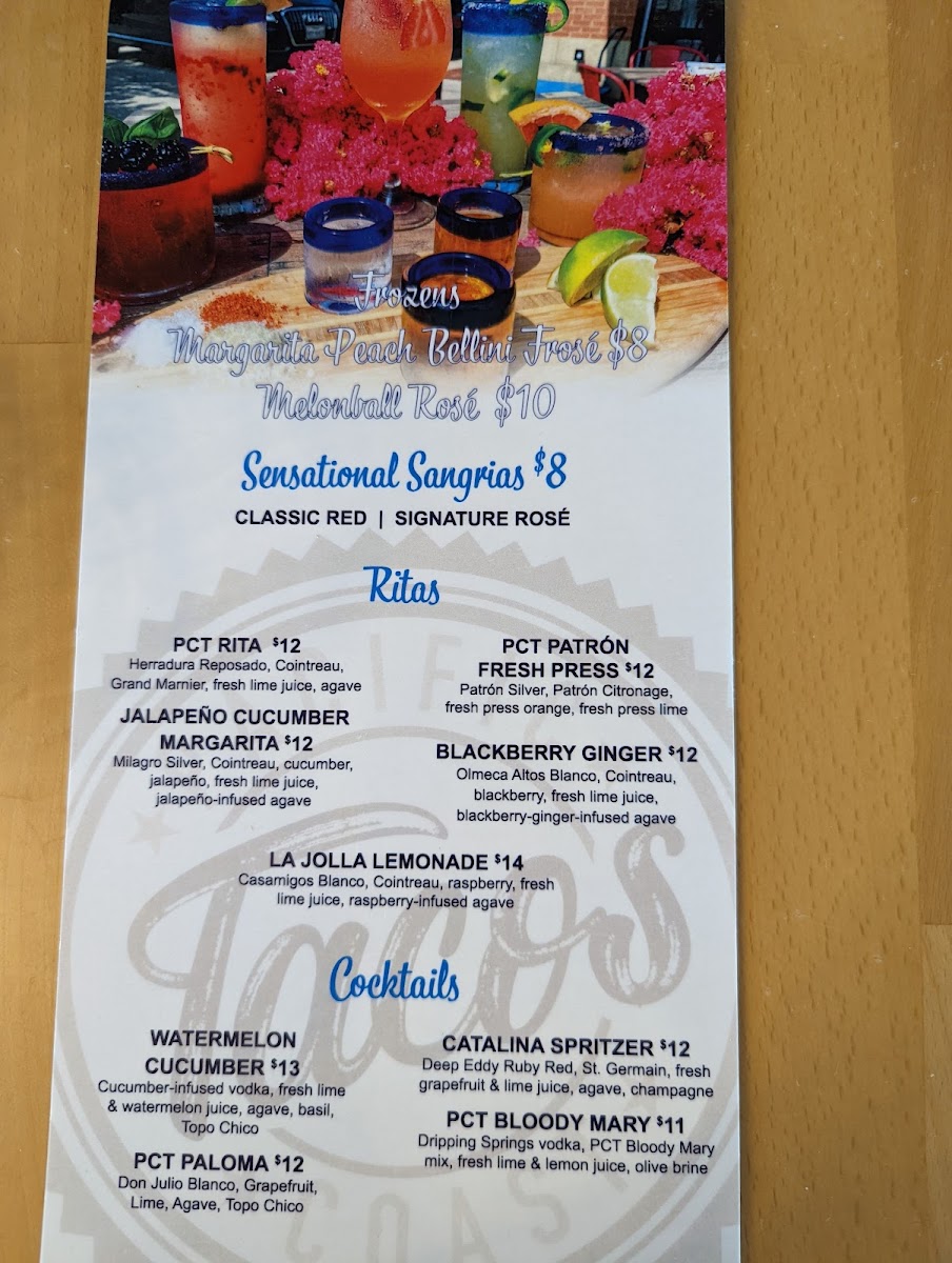 Pacific Coast Tacos Photo Menu 2