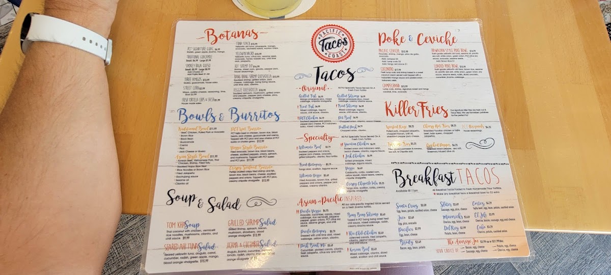 Pacific Coast Tacos Photo Menu 4