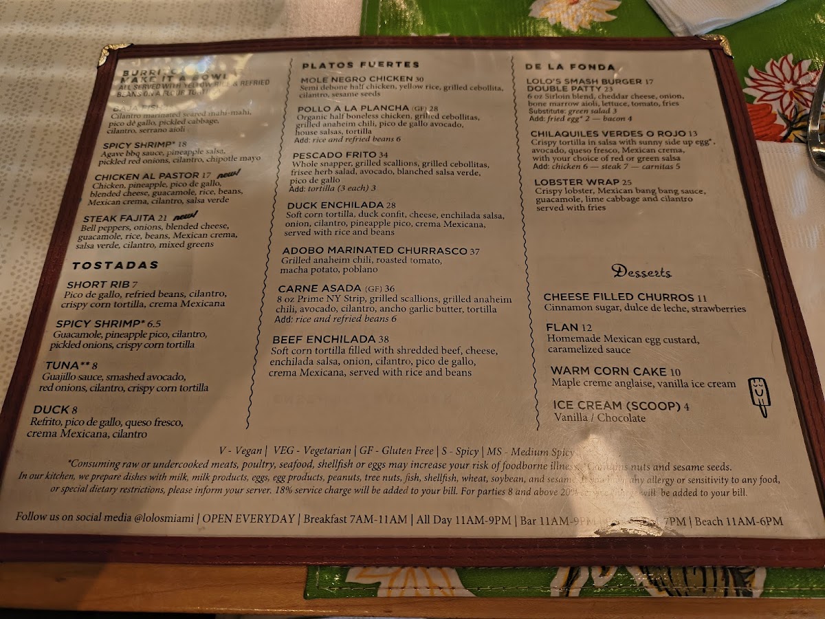 Lolo's Surf Cantina Photo Menu 9