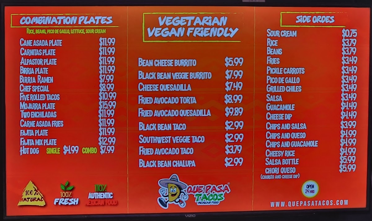 Que Pasa Tacos Photo Menu 1
