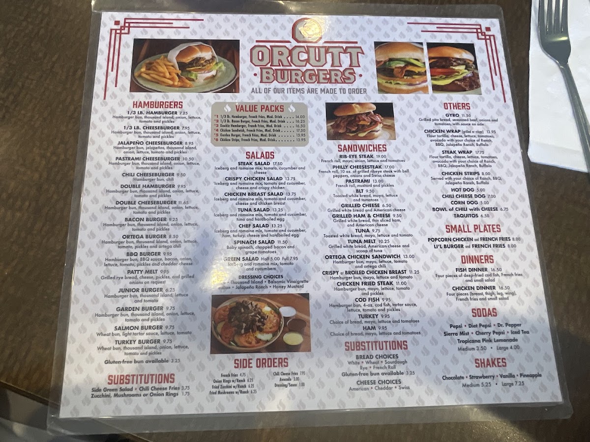 Orcutt Burgers Photo Menu 1