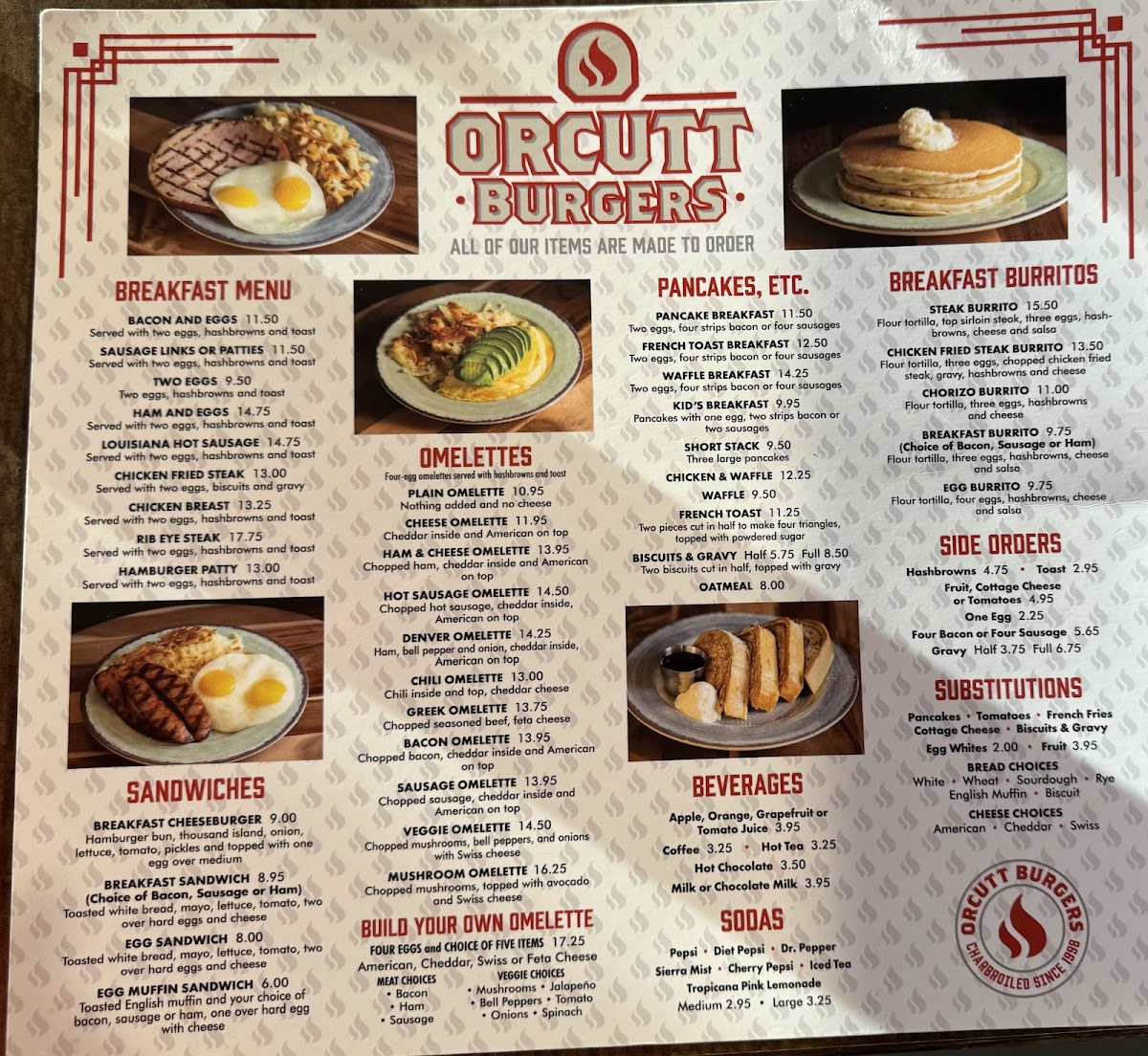 Orcutt Burgers Photo Menu 2
