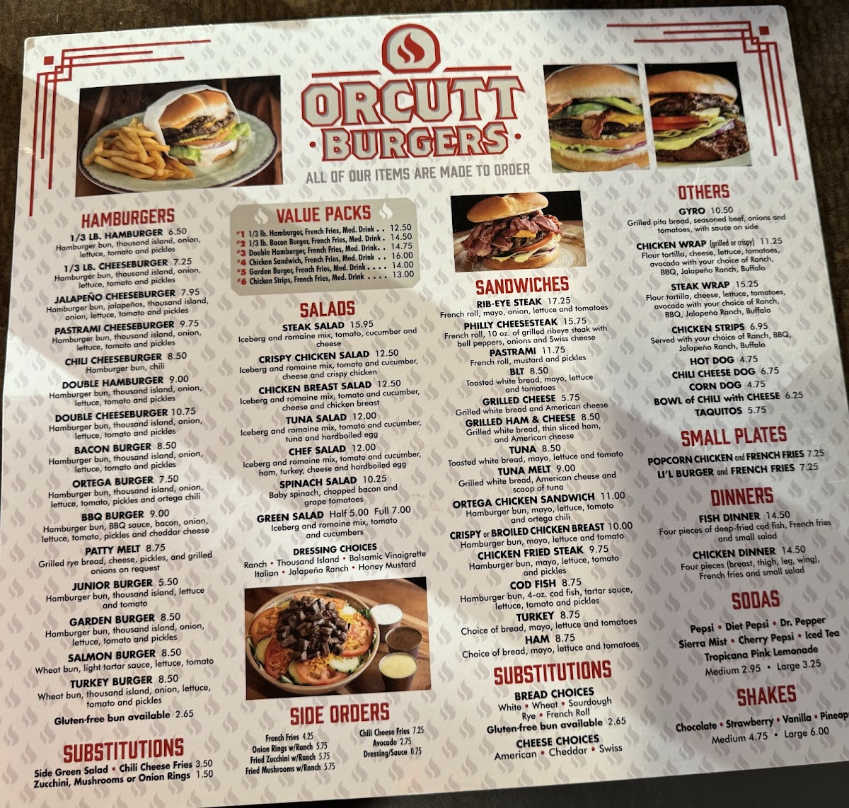 Orcutt Burgers Photo Menu 4