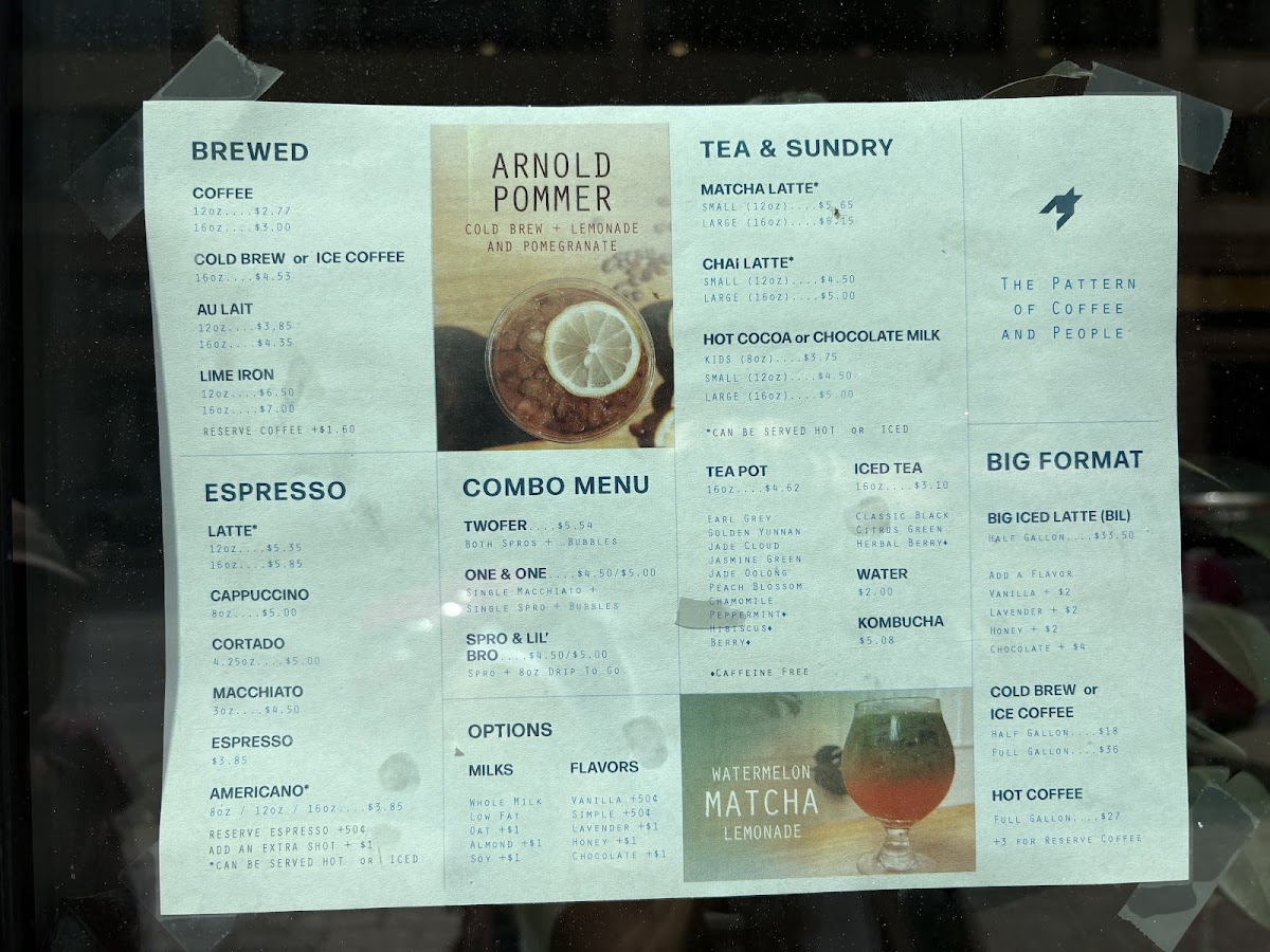 Houndstooth Coffee Photo Menu 1