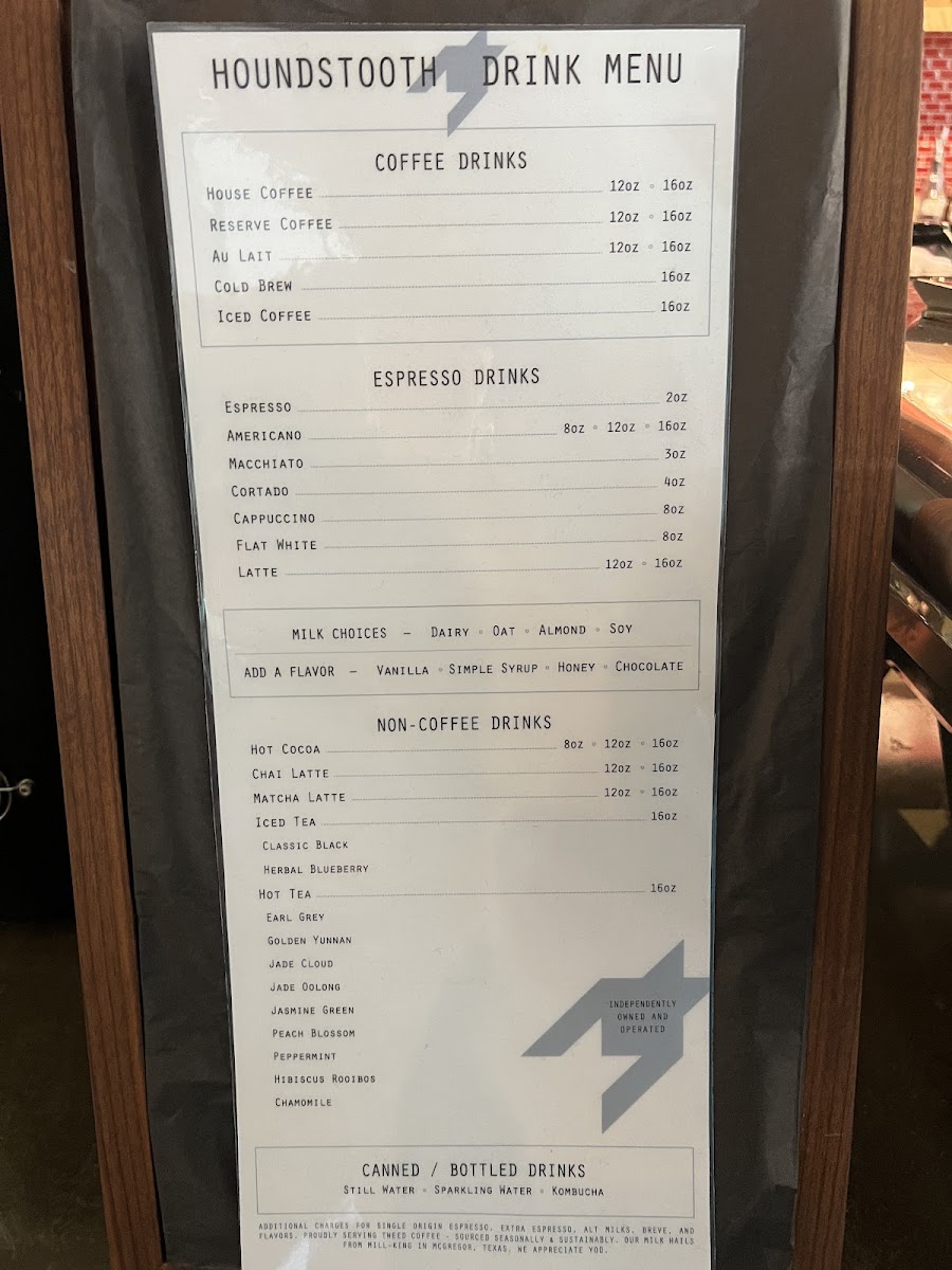 Houndstooth Coffee Photo Menu 10