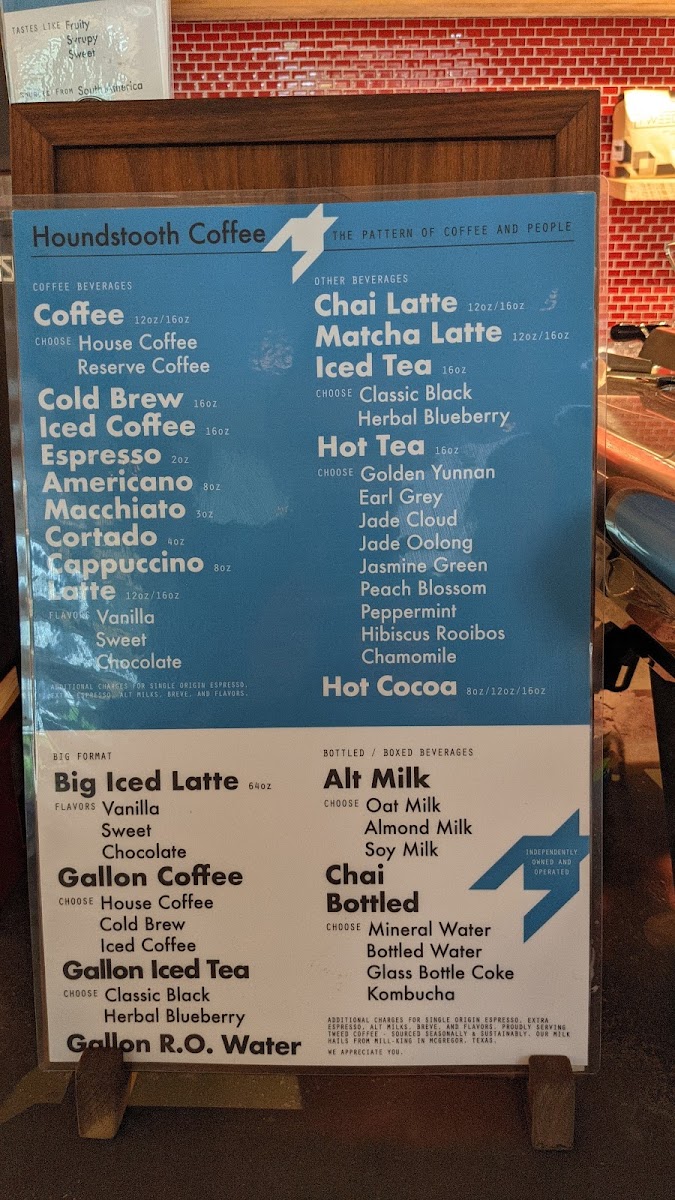 Houndstooth Coffee Photo Menu 3