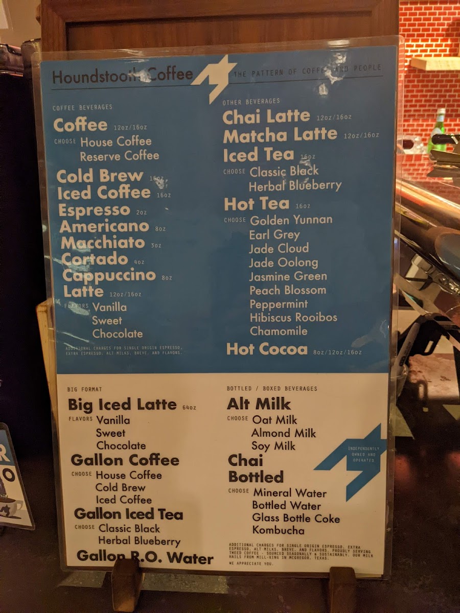 Houndstooth Coffee Photo Menu 5