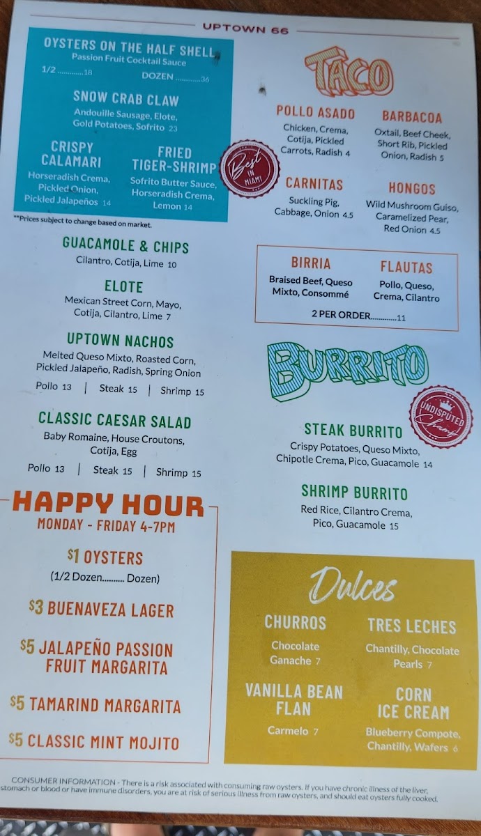 Uptown 66 Photo Menu 10