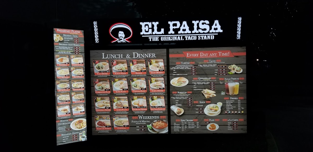 El Paisa Cocina Mexicana Photo Menu 4