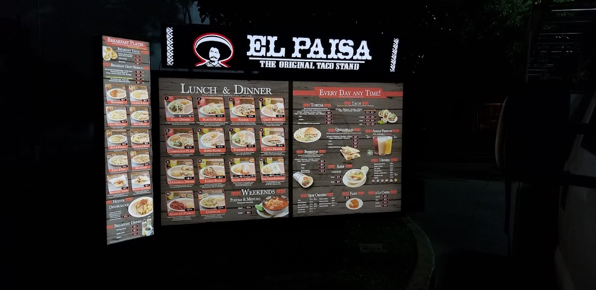 El Paisa Cocina Mexicana Photo Menu 8