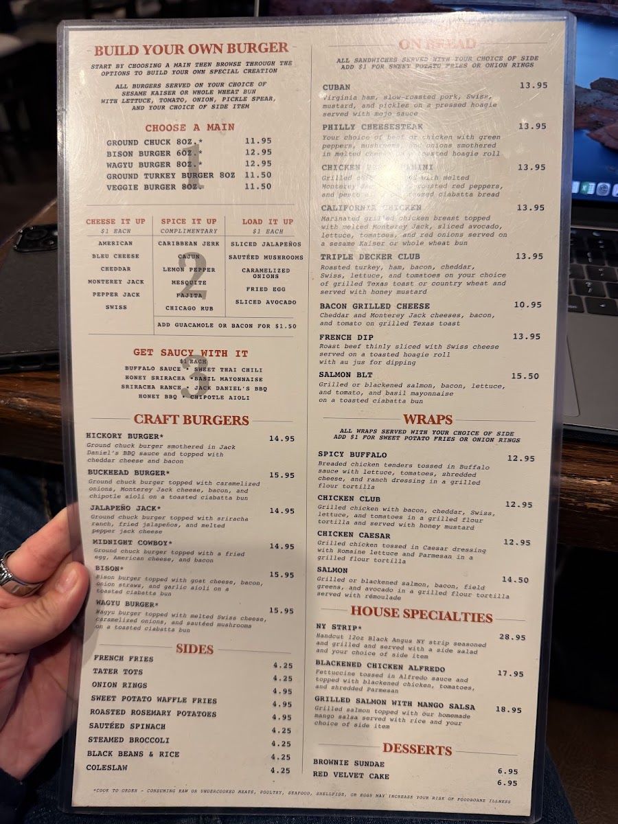 The Bucket Shop Cafe Photo Menu 1