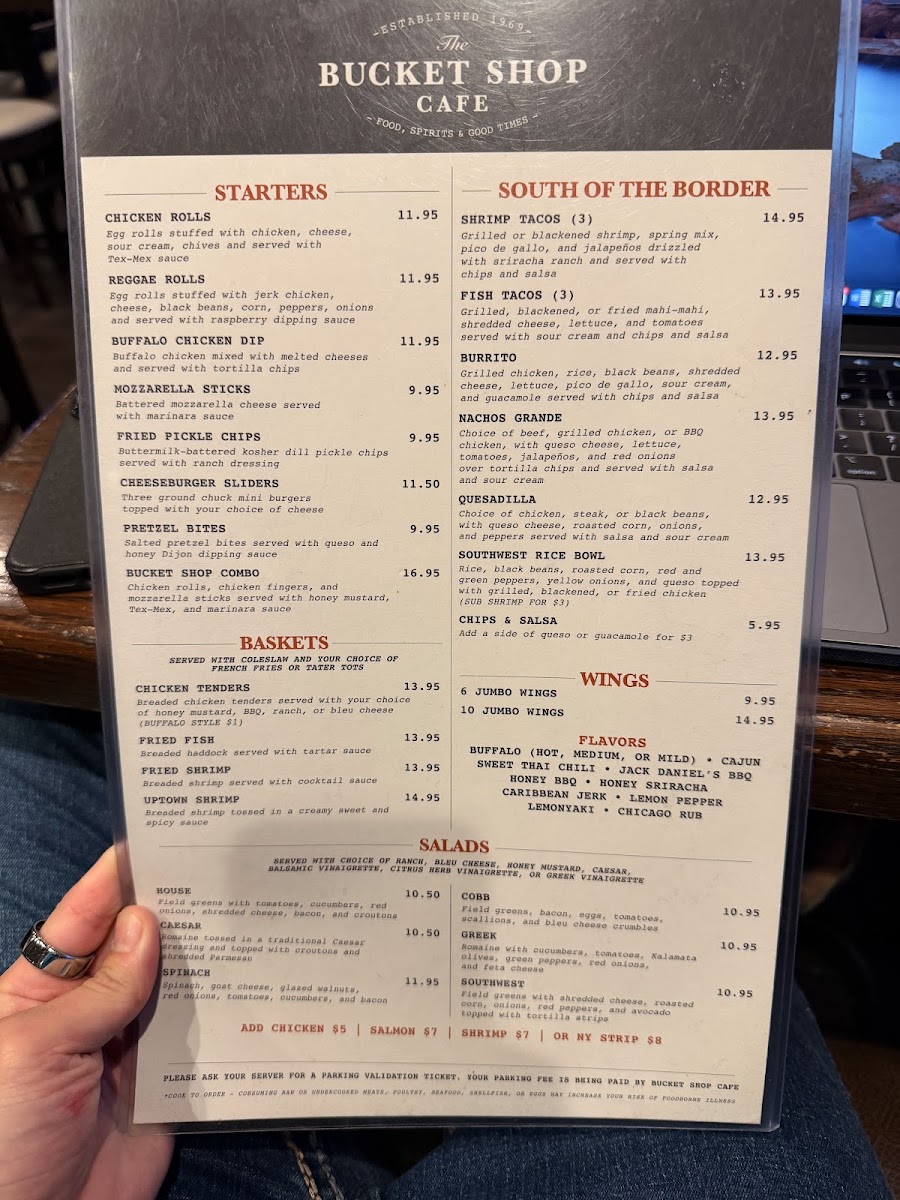 The Bucket Shop Cafe Photo Menu 2