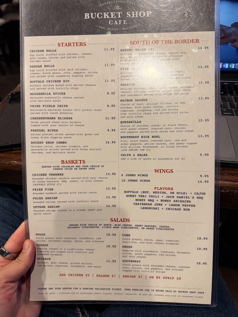 The Bucket Shop Cafe Photo Menu 9