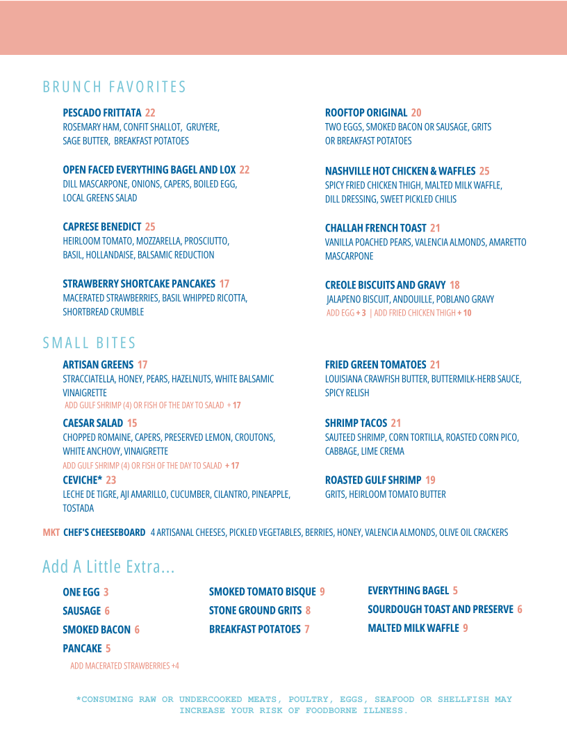 Pescado Seafood Grill & Rooftop Bar Photo Menu 1