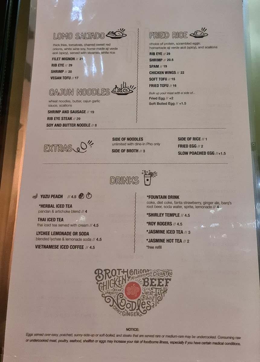 SUP Noodle Bar - Buena Park Photo Menu 2