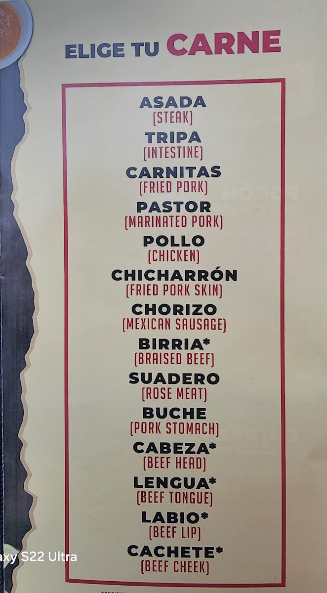 Tacos El Fogon Photo Menu 4