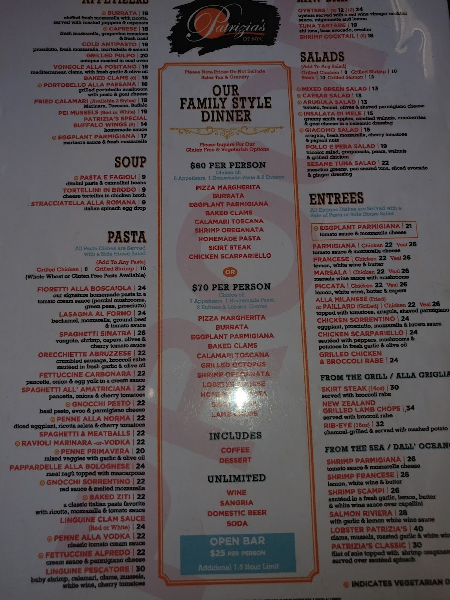 Patrizia's Of Manhattan Photo Menu 10
