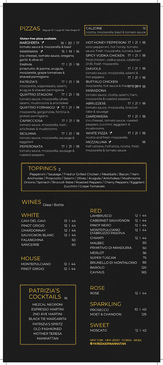 Patrizia's Of Manhattan Photo Menu 3