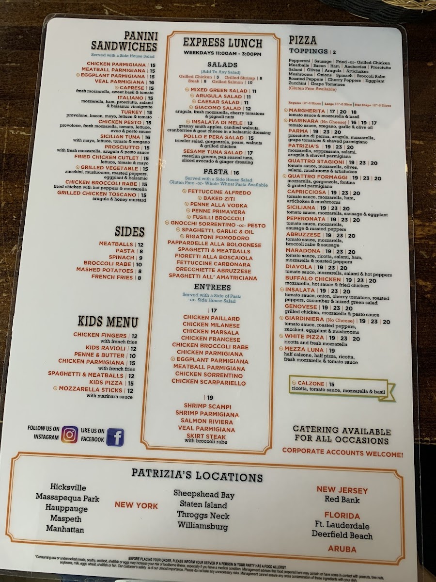 Patrizia's Of Manhattan Photo Menu 5