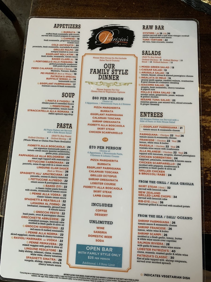 Patrizia's Of Manhattan Photo Menu 7