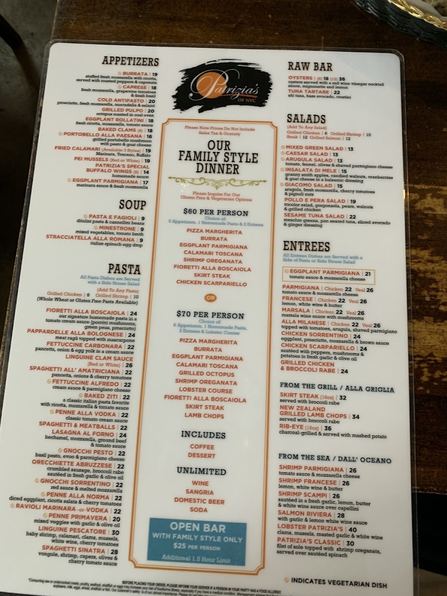 Patrizia's Of Manhattan Photo Menu 8