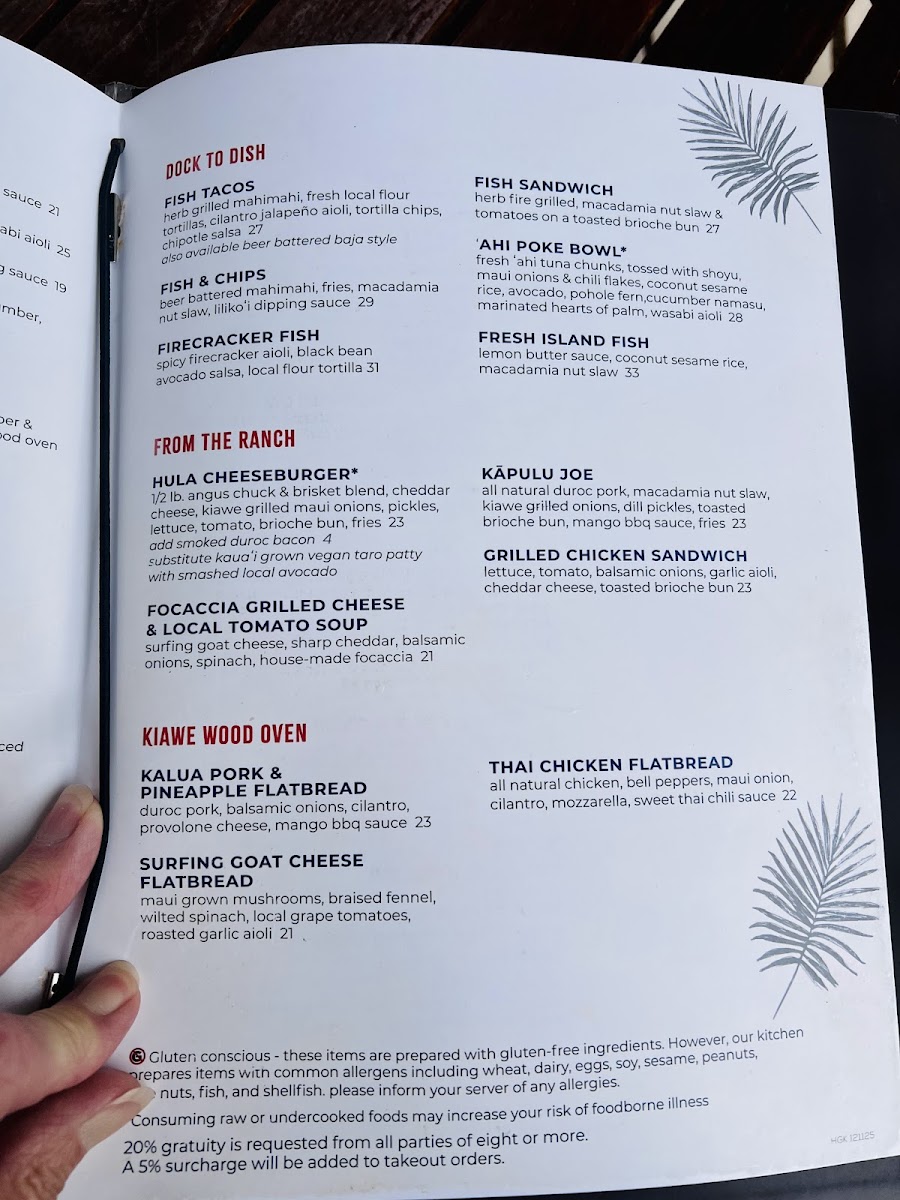 Hula Grill Kaanapali Photo Menu 9