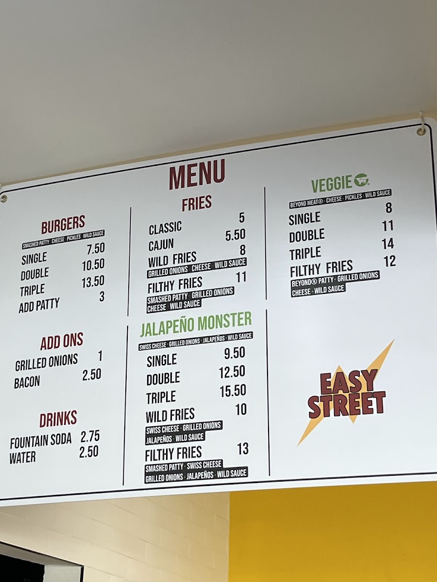 Easy Street Burgers Photo Menu 2