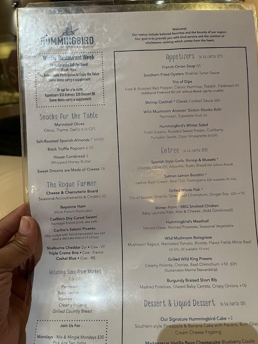 Hummingbird Bar and Kitchen Photo Menu 6