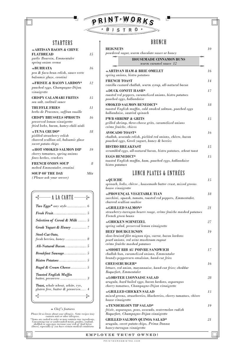 Print Works Bistro Photo Menu 3