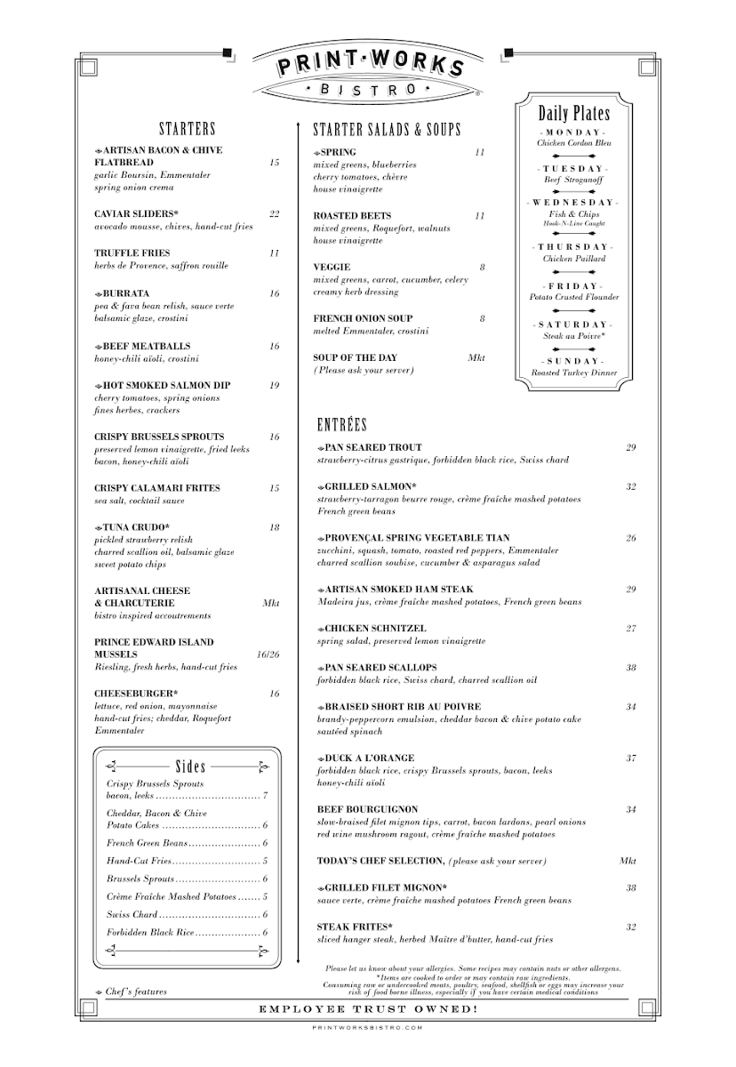 Print Works Bistro Photo Menu 4